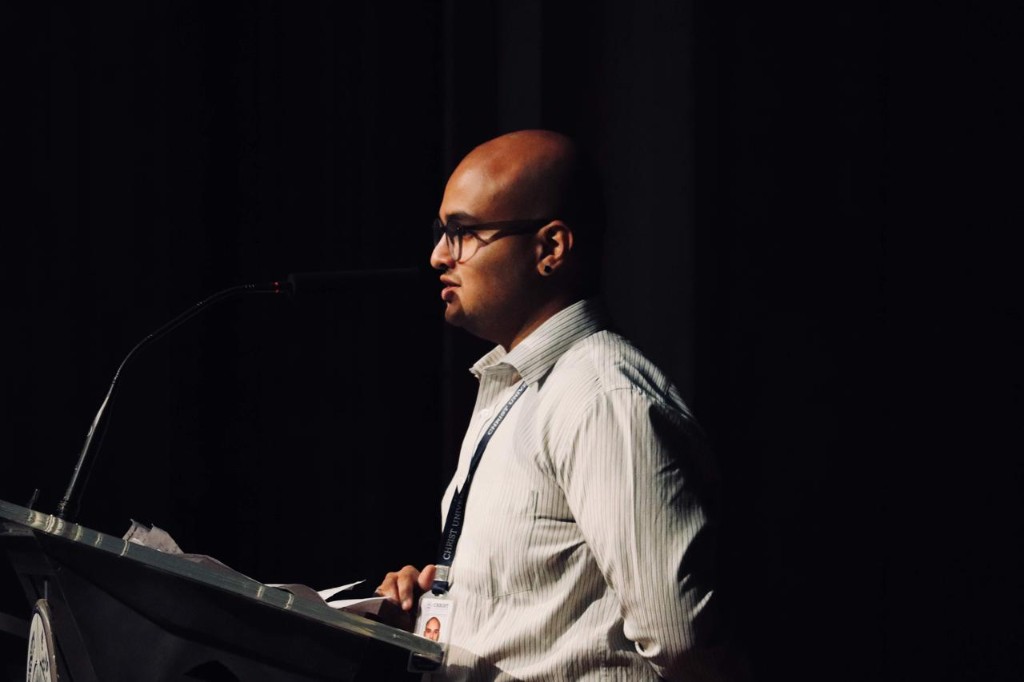 Advocate Kiran Thirumalesh J. addressing a gathering